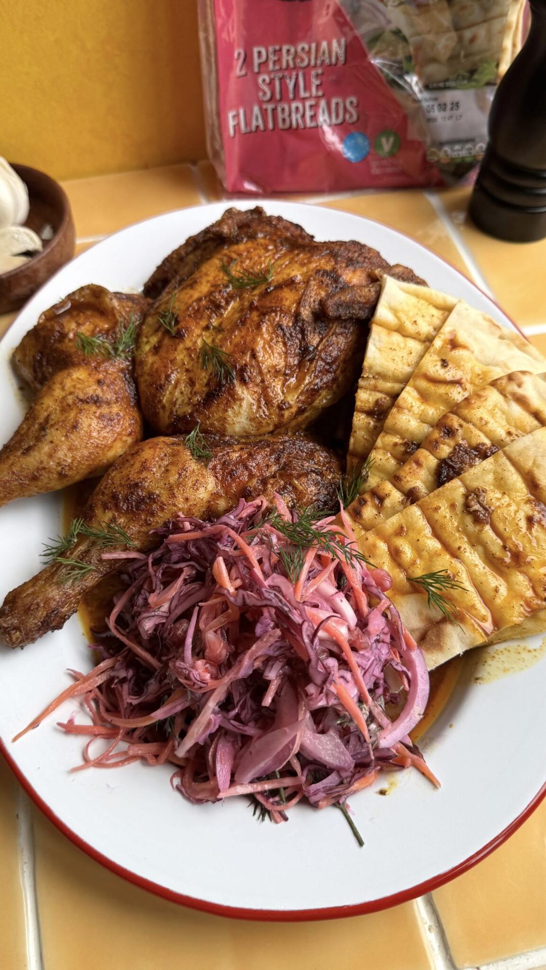 roast-spatchcock-chicken-with-winter-slaw-flatbreads