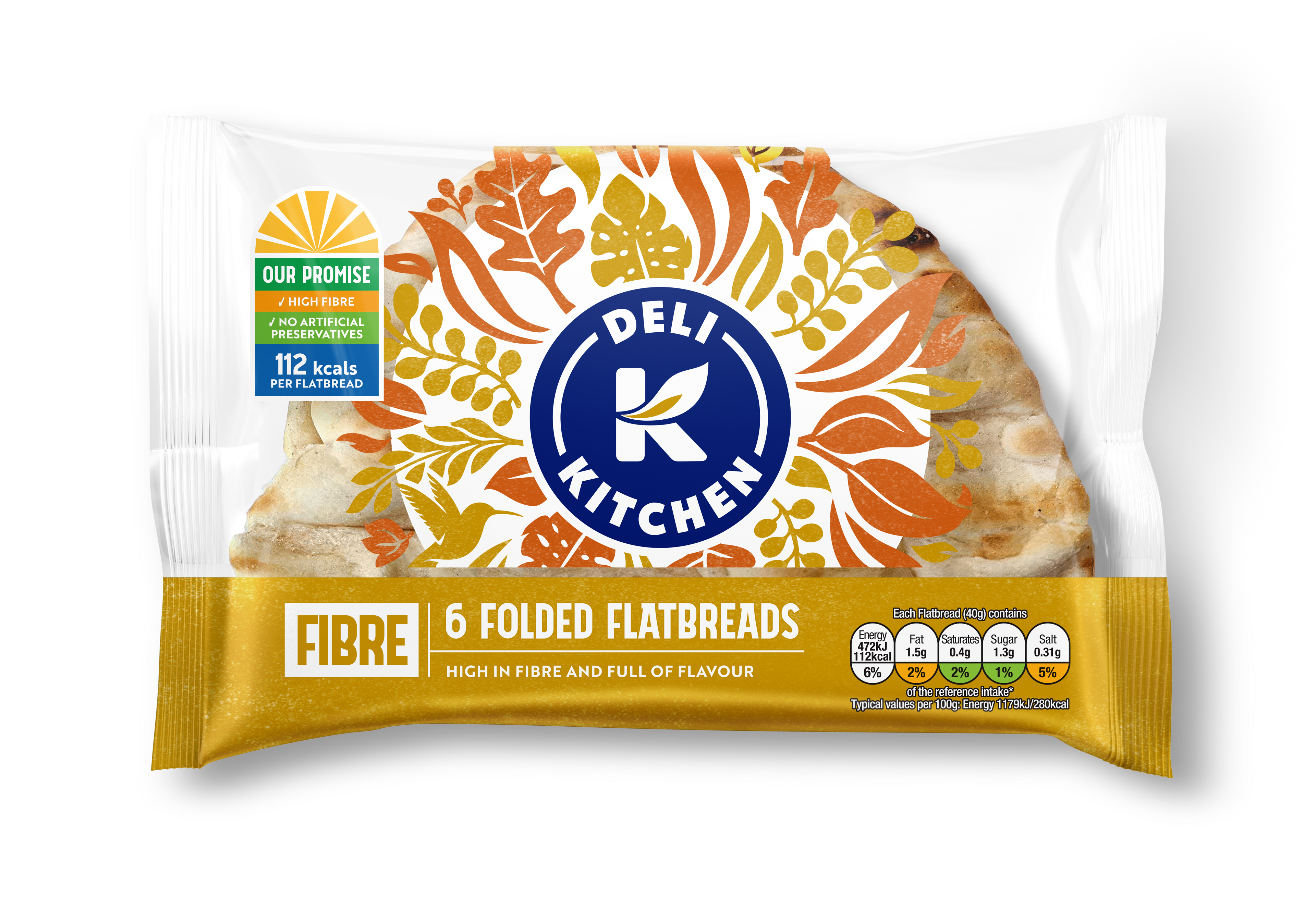 Fibre Folded Flatbread Clear BG