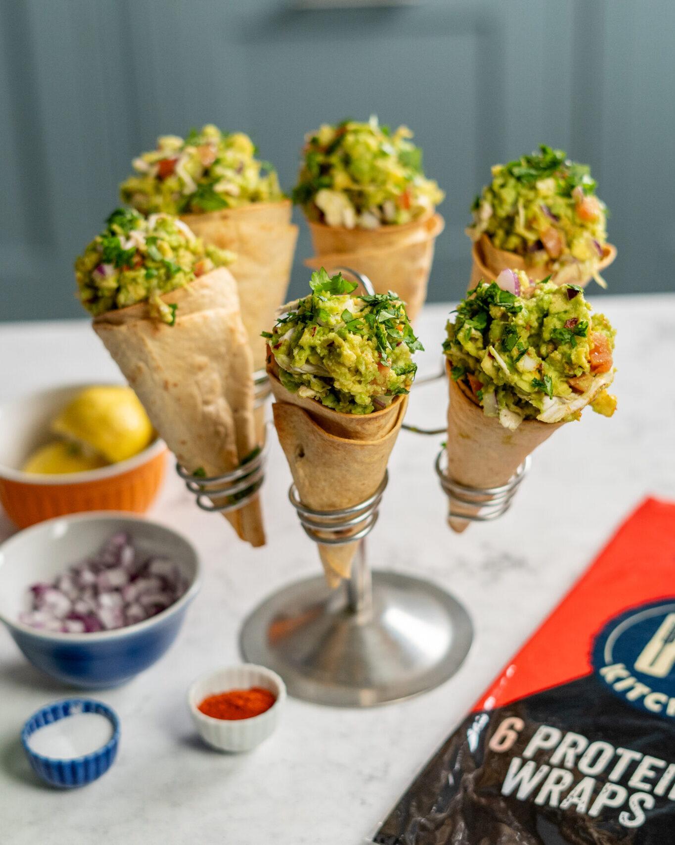 chicken-guac-cones