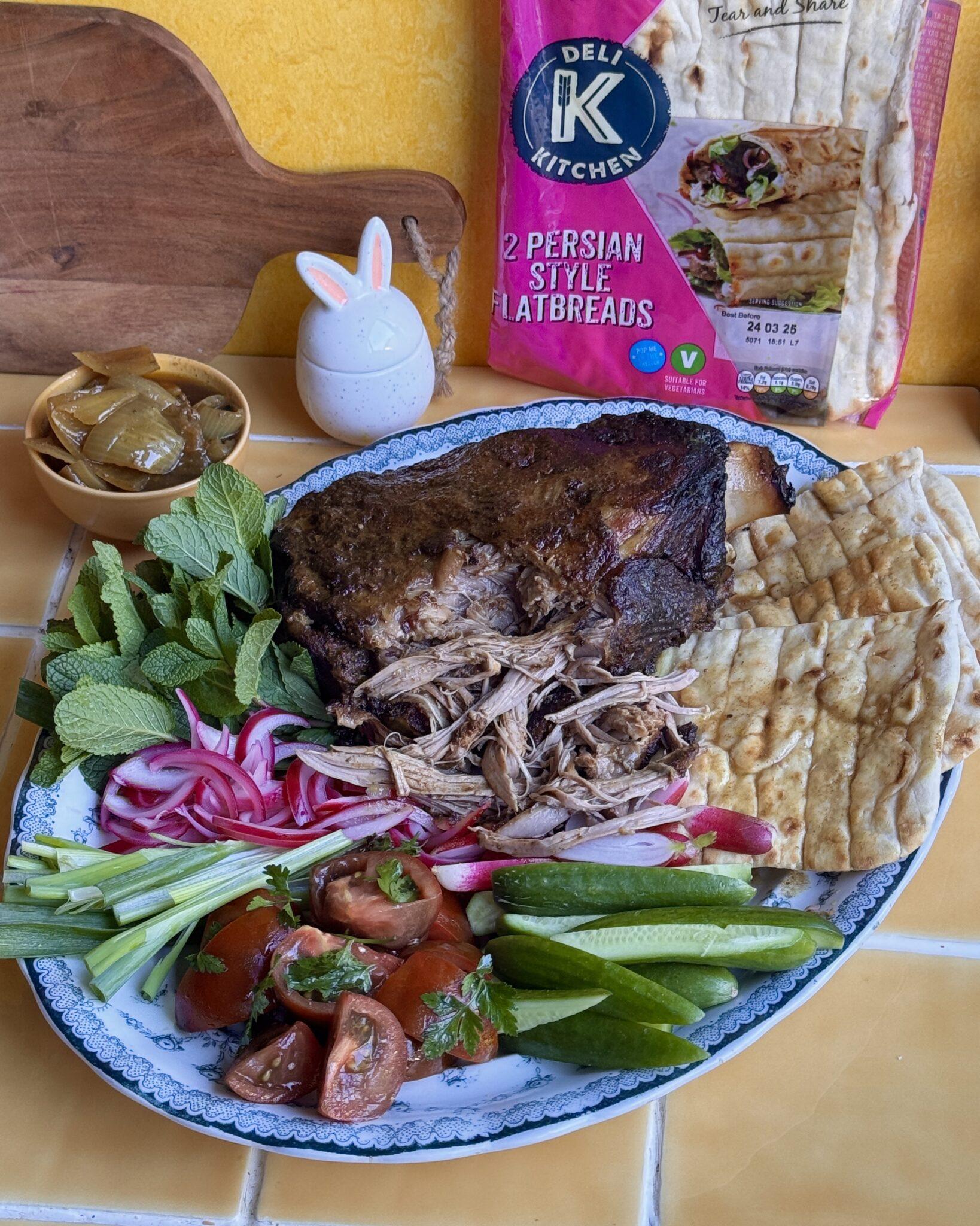 easter-sharing-lamb-shoulder-with-deli-kitchen-persian-flatbreads-tomato-salad