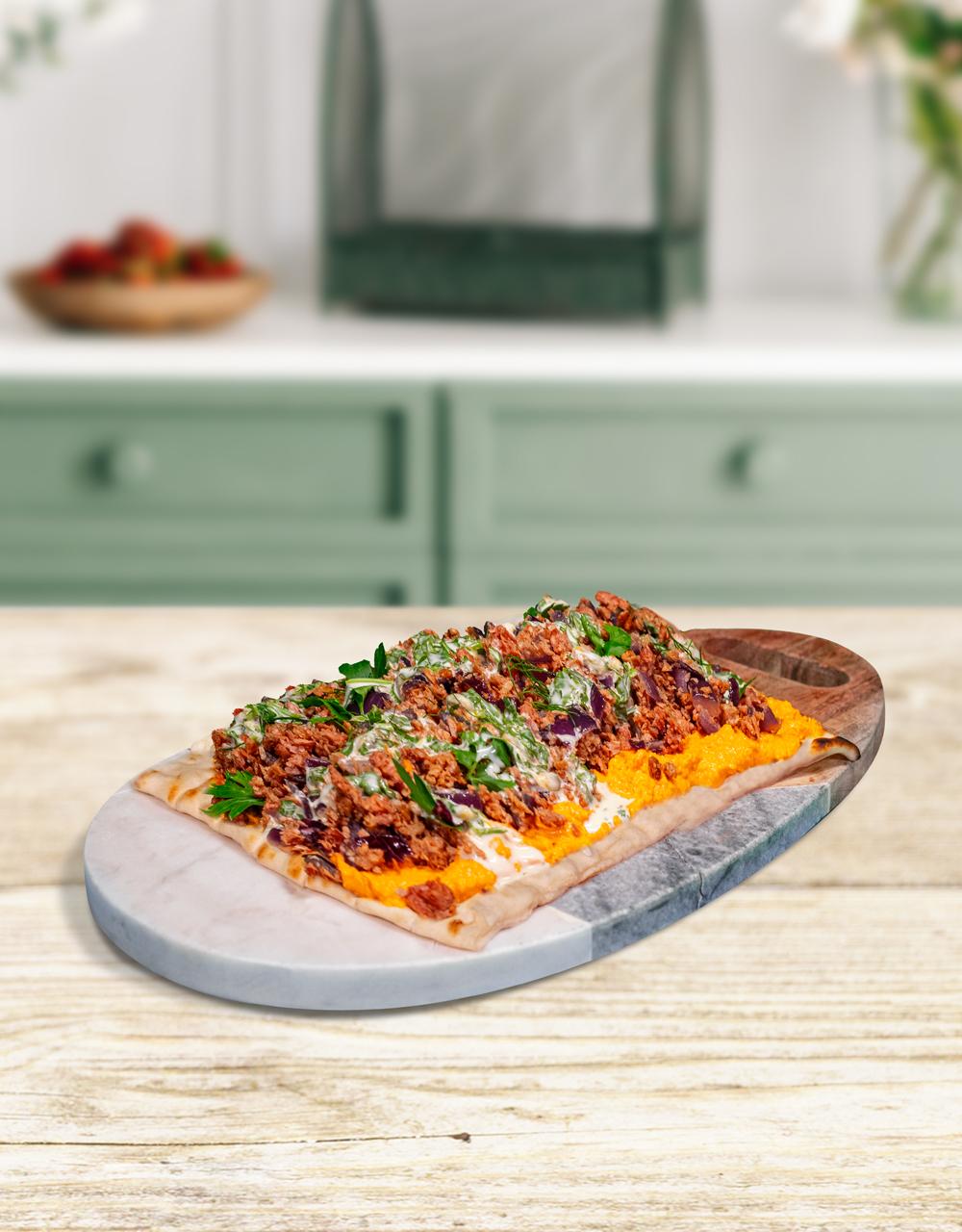 Middle Eastern mince flatbread