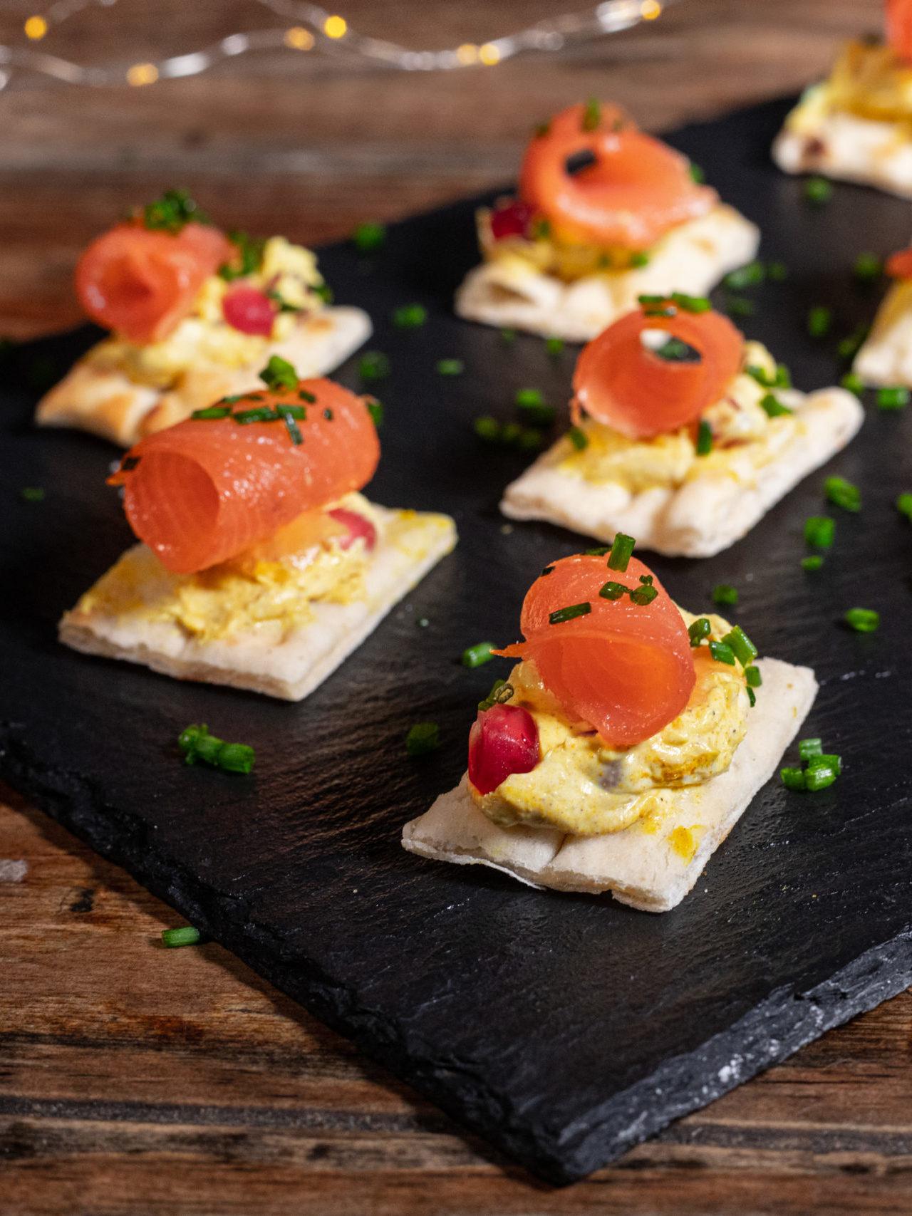 Persian salmon canapés