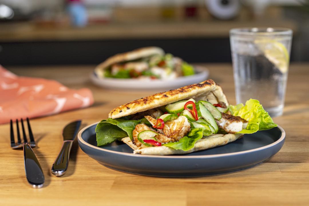 Spiced fish with hot and sour cucumber