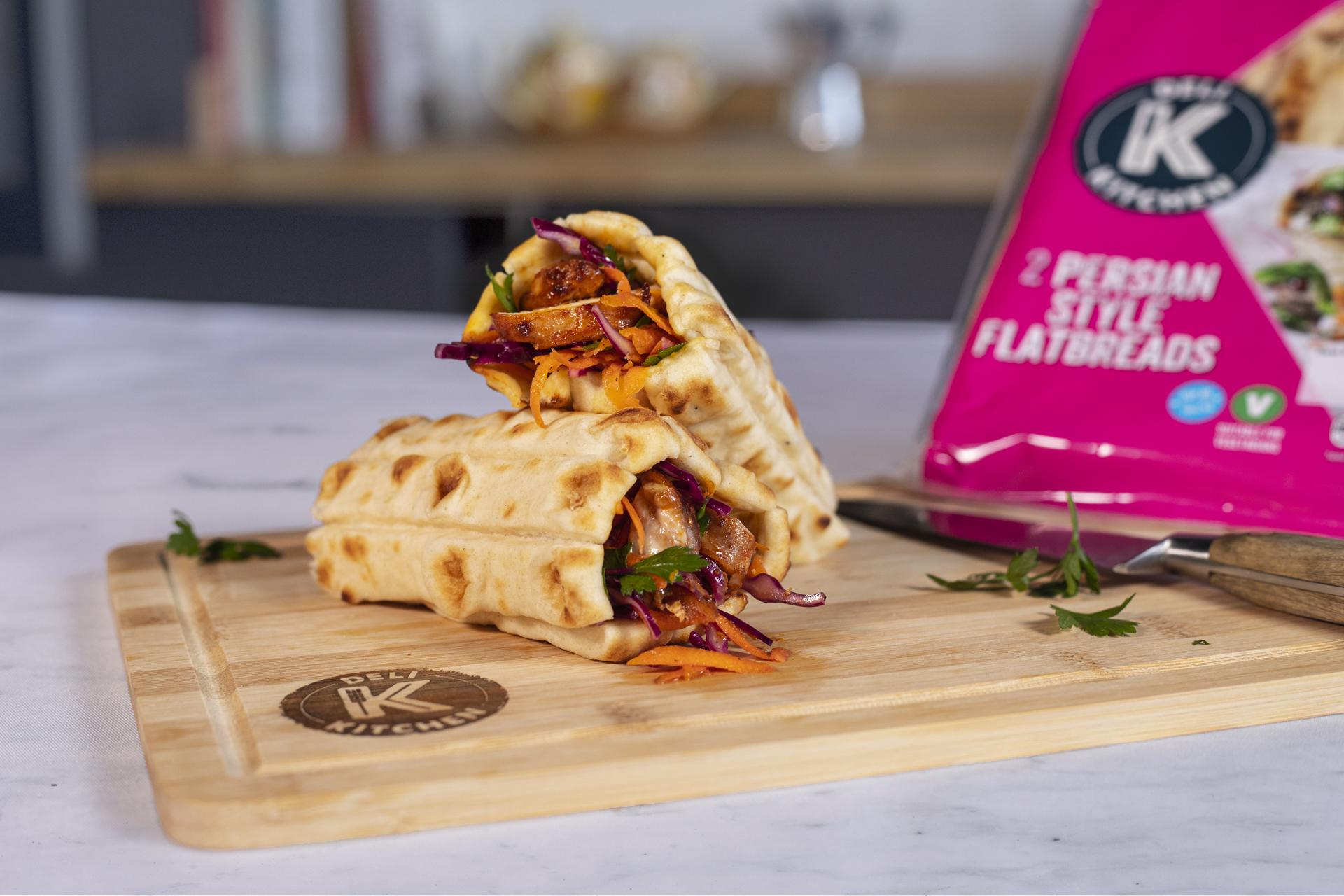 Sticky aromatic chicken with orange slaw