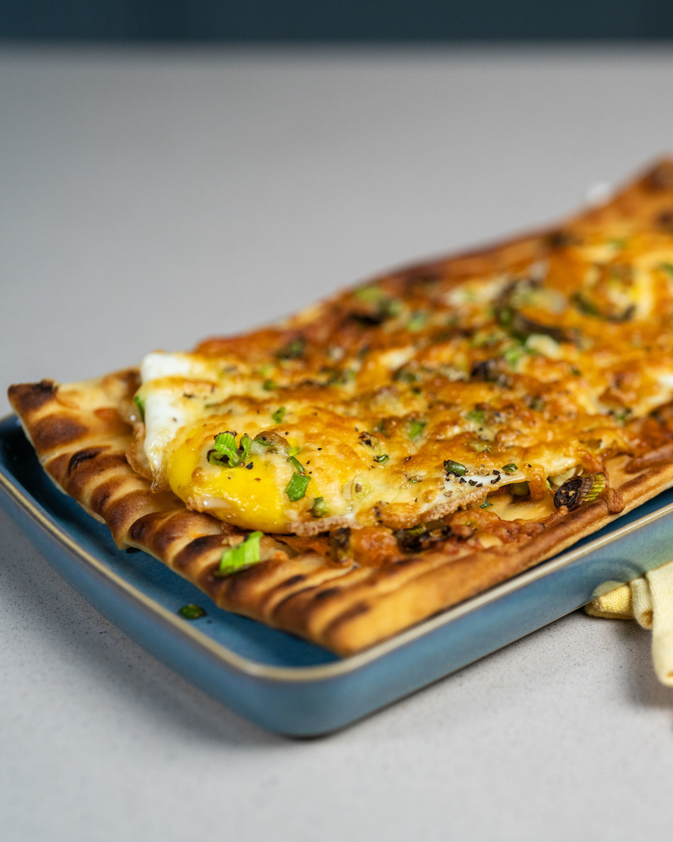 Breakfast Chilli Cheese Flatbread Deli Kitchen