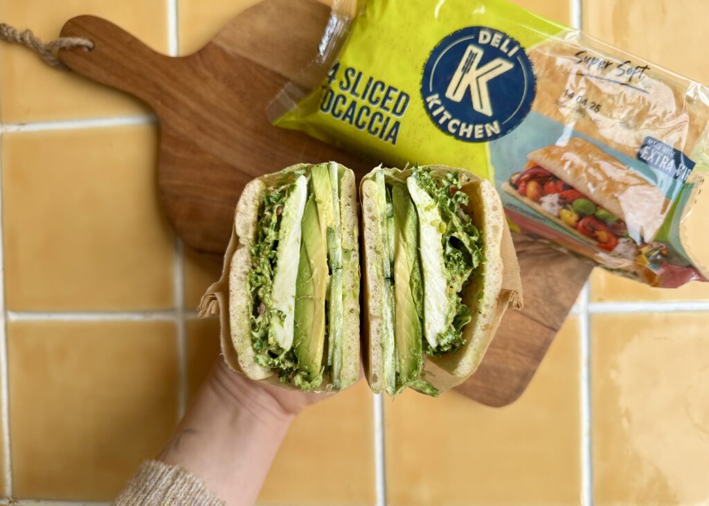 Green Goddess Focaccia Sandwich